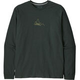 Patagonia Men's Long-Sleeved Berm Logo Responsibili-Tee old growth green