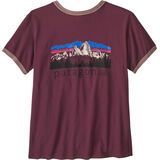 Patagonia Women's Fitz Roy Foothills Ringer Tee berry fig