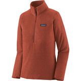 Patagonia Women's R1 Air Zip Neck burnished red