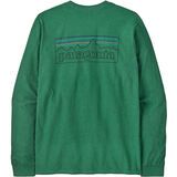 Patagonia Men's Long-Sleeved P-6 Logo Responsibili-Tee heartleaf green