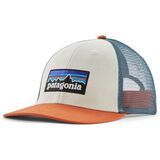 Patagonia P-6 Logo LoPro Trucker Hat white w/redtail rust