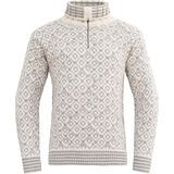 Devold Svalbard Wool Zip Neck offwhite/grey