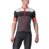 Castelli Sezione Jersey dark gray/black-scarlet ibis