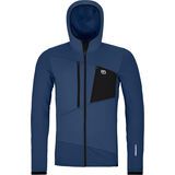 Ortovox Merino Fleece Grid Hoody M blue nunatak