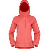 Norrona lyngen thermo100active Zip Hood W's deep sea coral