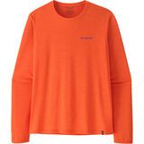 Patagonia Men's Long-Sleeved Capilene Cool Daily Shirt - Boardshort Logo orange peel/light orange peel x-dye