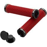 SRAM Locking Grips w/Double Clamps & End Plugs red