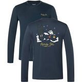 super.natural Apres Ski LS Herren blueberry/various