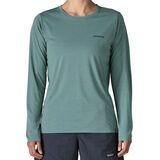 Patagonia Women's Long-Sleeved Capilene Cool Daily Shirt - Boardshort Logo blue sage/light blue sage x-dye