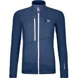 Ortovox Merino Fleece Grid Jacket W blue nunatak