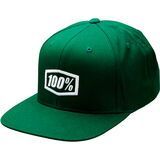 100% Icon AJ Fit Snapback Hat forest green