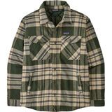Patagonia Men's Lightweight Insulated Fjord Flannel Shirt Ashore old growth green