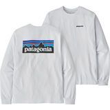 Patagonia Men's Long-Sleeved P-6 Logo Responsibili-Tee white