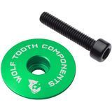 Wolf Tooth Ultralight Stem Cap and Bolt green