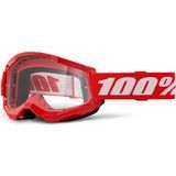 100% Strata 2 Junior Goggle - Clear Lens red