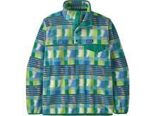 Patagonia Men's Lightweight Synchilla Snap-T Pullover Painted Lines, shore blue