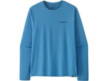 Patagonia Men's Long-Sleeved Capilene Cool Daily Shirt - Boardshort Logo, shore blue/light shore blue x-dye