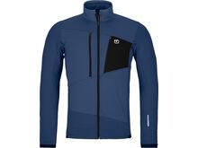 Ortovox Merino Fleece Grid Jacket M, blue nunatak