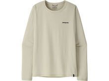 Patagonia Women's Long-Sleeved Capilene Cool Daily Shirt - Boardshort Logo, dyno white