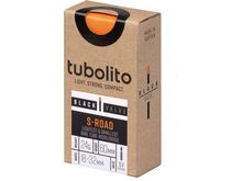 Tubolito S-Tubo Road 60 mm - 700C x 18-32 / Black Valve, orange/black