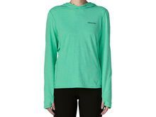 Patagonia Women's Capilene Cool Sun Hoody - Peak Visions, aqua stone/early teal x-dye