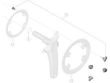 Shimano Kettenblattschrauben für FC-R9200 - M8 x 10,1 mm / 4 Stck.