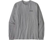 Patagonia Men's Long-Sleeved P-6 Logo Responsibili-Tee, gravel heather