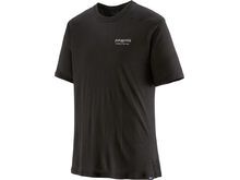 Patagonia Men's Cap Cool Merino Blend Graphic Shirt Heritage Header, black