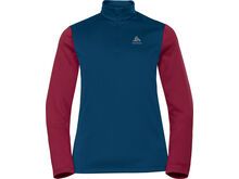 Odlo Midlayer 1/2 Zip Planches, poseidon/rumba red