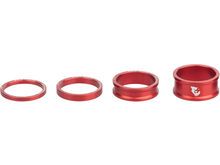 Wolf Tooth Precision Headset Spacers - 3/5/10/15 mm Kit, red