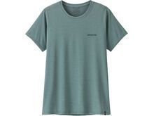Patagonia Women's Capilene Cool Daily Shirt - Boardshort Logo, blue sage/light blue sage x-dye