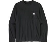 Patagonia Long-Sleeved Shop Sticker Pocket Responsibili-Tee, black