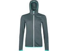 Ortovox Merino Fleece Light Grid Hooded Jacket W, dark arctic grey