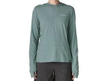 Patagonia Women's Capilene Cool Sun Hoody - Peak Visions, nouveau green/blue sage x-dye