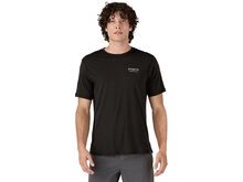Patagonia Men's Cap Cool Merino Blend Graphic Shirt Heritage Header, black