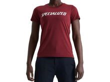 Specialized Wordmark T-Shirt Damen kurzarm, garnet red