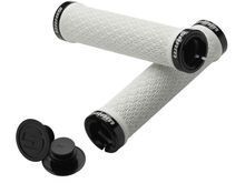 SRAM Locking Grips w/Double Clamps & End Plugs, white