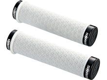 SRAM DH Silicone Locking Grips w/Double Clamps & End Plugs, weiss