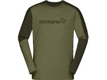 Norrona falketind equaliser merino round Neck M's, olive night/rosin