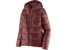 Patagonia Women's Fitz Roy Down Hoody, dark ruby w/sizzle red
