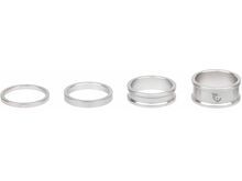 Wolf Tooth Precision Headset Spacers - 3/5/10/15 mm Kit, raw silver