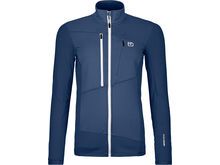 Ortovox Merino Fleece Grid Jacket W, blue nunatak