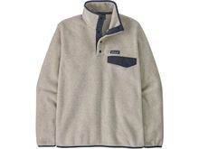 Patagonia Men's Lightweight Synchilla Snap-T Pullover, oatmeal heather w/smolder blue