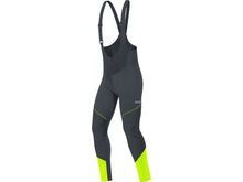 GOREWEAR C3 Gore Windstopper Trägerhose+, black/neon yellow