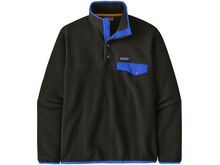 Patagonia Men's Lightweight Synchilla Snap-T Pullover, black w/p6 blue