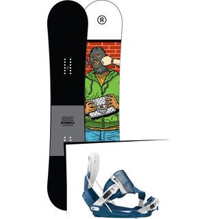 Set: Ride Crook 2017 + Flow Five Hybrid 2017, blue - Snowboardset