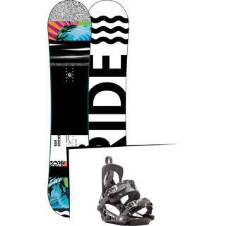 Set: Ride Rapture 2017 + K2 Cinch Tryst 2017, black - Snowboardset