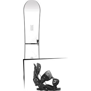 Set: Nitro T1 2017 + Flow Fuse 2016, black - Snowboardset