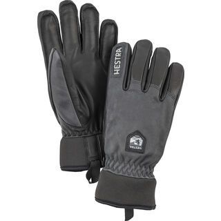 Hestra Army Leather Wool Terry 5 Finger, grau/schwarz - Skihandschuhe