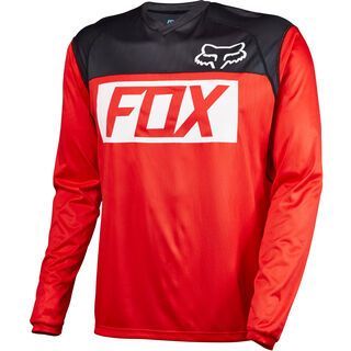 Fox Indicator LS Jersey, red black white - Radtrikot